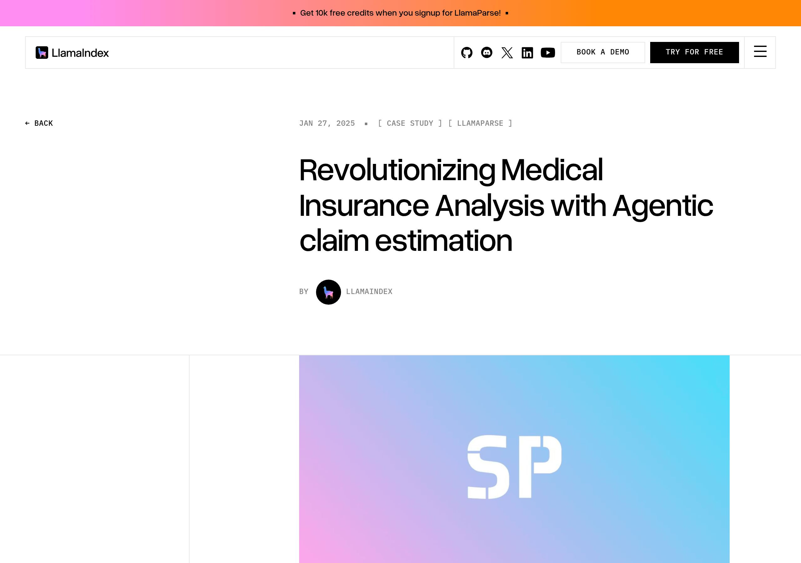 LlamaIndex blog post: Revolutionizing medical insurance analysis with agentic claim estimation